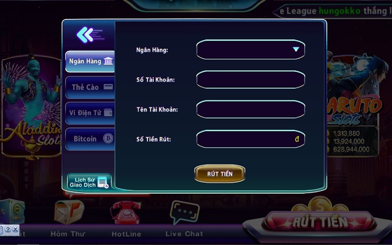 Rút tiền 789club 2 Rút tiền 789Club qua ngân hàng