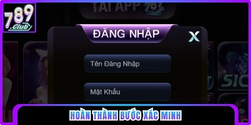 Hoàn thành bước xác minh