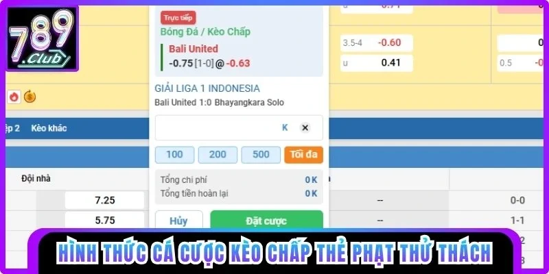 Kèo chấp thẻ phạt thử thách